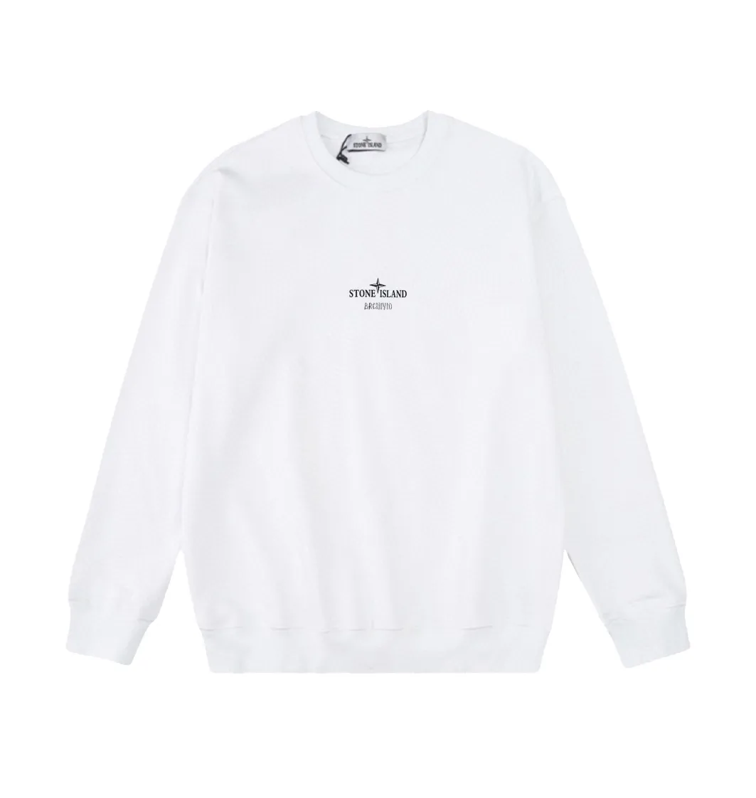 W807#P160💰 Stone Island Stone Island back cotton logo printed round neck long-sleeved sweatshirt! Versatile base round neck sweatshirt for couples! Simple armband design, customized 1*1 thread (fine texture), 380g double-strand large terry fabric, very good quality, foreign trade craftsmanship, respect the original version! The threads at the cuffs and hem are all original bartacks! The time-consuming and material consumption distinguishes the ordinary version on the market! Tops worn by celebrities from all walks of life on INS, can be matched with couple styles!  Color: Black White Size: M-XXL